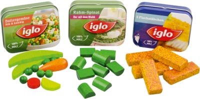 ERZI Spiellebensmittel Tiefkuhlsortiment von Iglo Ассортимент замороженных продуктов для игр от Iglo