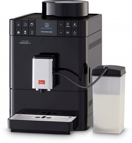Melitta Melitta Kaffeevollautomat Passione One Touch F53/1-102, schwarz, One Touch Funktion, tassengenau frisch gemahlene Bohnen  Полностью автоматическая кофемашина Melitta Passione One Touch F53/1-102, черная, функция одного касания, свежемлотые зерна в