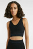 Tommy Hilfiger MID INTENSITY SHINY SEAMLESS  Sports bra black MID INTENSITY SHINY SEAMLESS Спортивный бюстгальтер черный