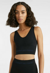 Tommy Hilfiger MID INTENSITY SHINY SEAMLESS  Sports bra black MID INTENSITY SHINY SEAMLESS Спортивный бюстгальтер черный
