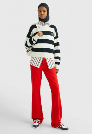Tommy Hilfiger STRIPE BOXY  Jumper light h stp  desert sky  ecru STRIPE BOX джемперы свет h stp пустыня небо экрю