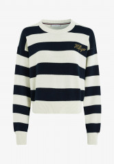 Tommy Hilfiger STRIPE BOXY  Jumper light h stp  desert sky  ecru STRIPE BOX джемперы свет h stp пустыня небо экрю