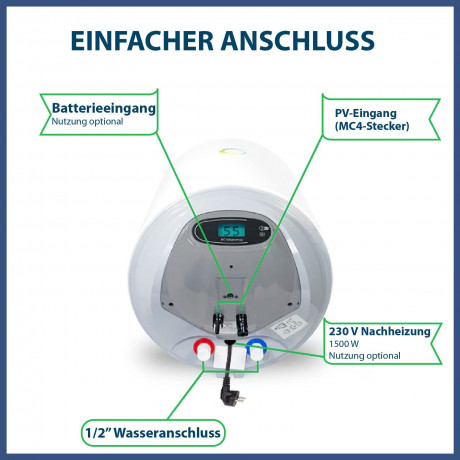 Campergold Campergold Wasserkocher Fothermo 30 L Photovoltaik Hybrid Wasser Boiler – Warmwasserspeicher  Чайник Campergold Fothermo 30 л фотоэлектрический гибридный водогрейный котел резервуар для горячей воды