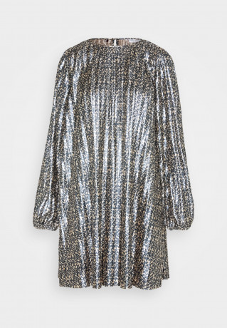 Tommy Hilfiger MONOGRAM SHIFT DRESS Cocktail dress / Party dress silver-coloured ПЛАТЬЕ С МОНОГРАММОЙ Коктейльное платье / Праздничное платье серебристый