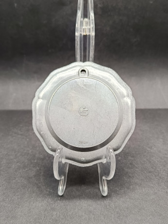 Набор тарелок винтажных DBGM "Герб Райнхайма", "Герб Буттенхайма", "Герб Филипсбурга", "Герб Кирлаха",  "Герб общины Райнхаузен",  "Герб города Оберхаузен", олово, 6 шт, 10 см, Германия, 1970-80гг.