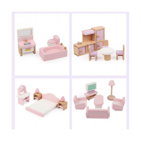TOPMELON Miniatur Kleinmobel Holzspielzeug Wohnzimmer Kuche Komponenten Миниатюрная небольшая мебель
