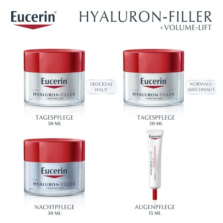 Eucerin Hyaluron-Filler + Volume-Lift Tagespflege fur trockene Haut Дневной уход Hyaluron-Filler + Volume-Lift для сухой кожи