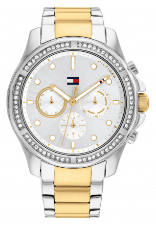 Tommy Hilfiger SPORT Chronograph watch silber/silber/gold/silberweiss/zweifarbig СПОРТ часы с хронографом серебристый/серебристый/золотой/серебристо-белый/двухцветный
