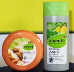 Alverde Proben Set Korperbutter und Pflegedusche Комплект пробников Альверде, Масло для тела 50 мл и Гель для душа 50 мл