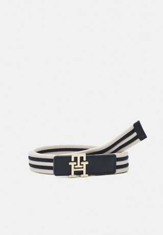 Tommy Hilfiger LUX WEBBING Belt weathered white/space blue mix LUX WEBBING Ремень сочетание выветренного белого и космического синего