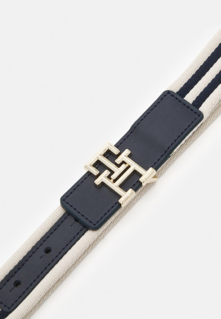 Tommy Hilfiger LUX WEBBING Belt weathered white/space blue mix LUX WEBBING Ремень сочетание выветренного белого и космического синего