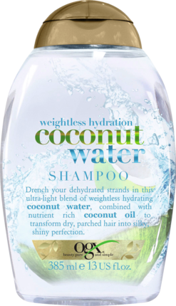 OGX Water Питательный и Разглаживающий Шампунь для Волос с Кокосовой Водой 385 мл