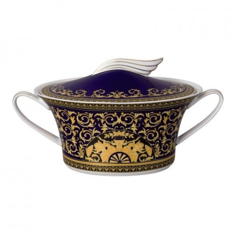 Rosenthal meets Versace Rosenthal Versace Medusa blue Schussel mit Deckel 1,60 L Rosenthal Versace Medusa синяя чаша с крышкой 1,60 л