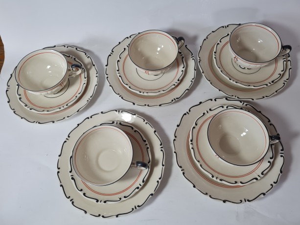 Mitterteich Bavaria Набор для чая/кофе с фактурным узором, Германия, 1960-70гг.