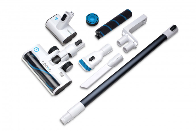 hoogo hoogo Akku-Hand-und Stielstaubsauger S4, 430 W, beutellos, Auch mit Beutel verwendbar. Ideal fur Allergiker  Беспроводной ручной пылесос Hoogo S4, 430 Вт, без мешка, можно использовать и с мешком. Идеально подходит для аллергиков