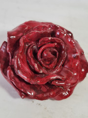 Фигурка винтажная JM, красно-голубая керамика, 2 шт, 9 x 9 x 4,5 см, Германия, 2008г.