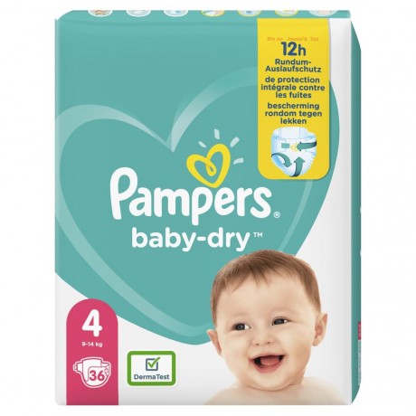 Pampers Baby Dry Подгузники Размер 4 Maxi 7-18 kg Jumbo Pack, 36 шт