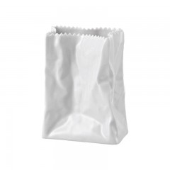 Rosenthal studio-line Rosenthal studio-line Tutenvase weiss glasiert im Geschenkkarton 10 cm Ваза-сумка Rosenthal studio-line белая глазурованная в подарочной упаковке 10 см