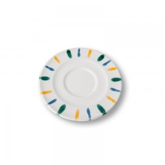 Gmundner Keramik Gmundner Keramik Buntgeflammt Cappuccino-Untertasse Gourmet d: 14 cm Gmundner керамическое разноцветное блюдце для капучино с пламенем для гурманов d: 14 см