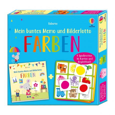 Usborne Verlag Mein buntes Memo und Bilderlotto: Farben Моя красочная памятка и розыгрыш картинок: цвета