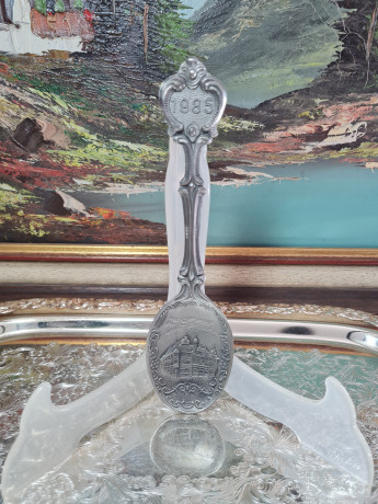 Ложка винтажная Frieling-Zinn, олово, 20.5 см, Германия, 1985 г.