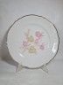 Блюдо винтажное Bavaria "Розовые цветы" с золотой каймой, фарфор, 31.5 см, Германия, 1960-70гг.