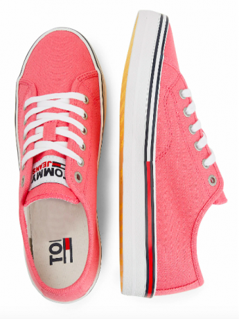 Tommy Jeans Essential Trainers Томми Джинс Женские Кеды текстильные, розовые