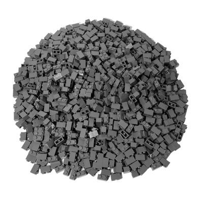 LEGO LEGO 1x2 Steine Dunkelgrau - 1000 Stueck - Dark bluish grey 3004 Кубики LEGO 1x2 темно-серые - 1000 штук - Темно-голубовато-серые 3004