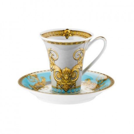 Rosenthal meets Versace Rosenthal Versace Prestige Gala Le Bleu Espresso-/Mokkatasse 0,09 L 2-tlg. Чашка Rosenthal Versace Prestige Gala Le Bleu для эспрессо/мокко 0,09 л, 2 шт.