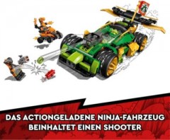 LEGO LEGO NINJAGO 71763 Lloyds Rennwagen EVO LEGO NINJAGO 71763 Гоночная машина Ллойда EVO
