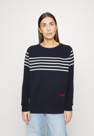 Tommy Hilfiger RAG STRIPE Sweatshirt desert sky/white RAG STRIPE Толстовка небо пустыни/белый