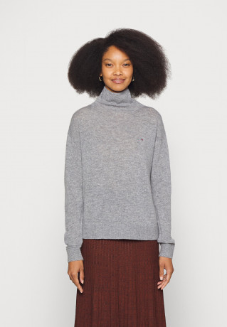 Tommy Hilfiger MOCK Jumper mid grey heather МАК джемперы средний серый вереск