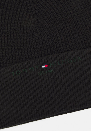 Tommy Hilfiger HORIZON BEANIE UNISEX Beanie black HORIZON ШАПКА УНИСЕКС Шапочка черный