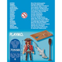 PLAYMOBIL PLAYMOBIL 70598 Pirat mit Floss und Hammerhai PLAYMOBIL 70598 пират с плотом и акула-молот