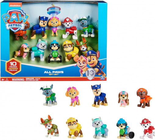 PAW PATROL Action Pack Pups Gift Set with 10 Collectable Подарочный набор с 10 коллекционными фигурками собак