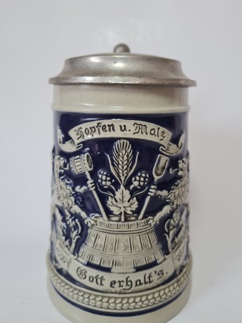  Simon Peter Gerz I Винтажная пивная кружка с металлической крышкой, Германия, 1960-70гг.