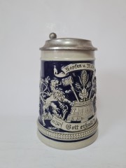  Simon Peter Gerz I Винтажная пивная кружка с металлической крышкой, Германия, 1960-70гг.