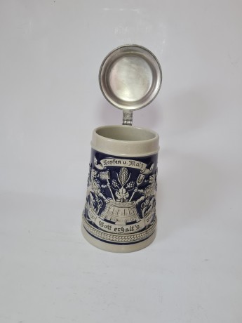  Simon Peter Gerz I Винтажная пивная кружка с металлической крышкой, Германия, 1960-70гг.