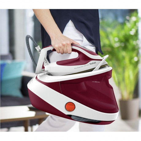 Tefal Tefal Dampfbugeleisen GV 9711 Pro Express Ultimate II Bugelstation weinrot metall/weiss  Паровой утюг Tefal GV 9711 Pro Express Ultimate II гладильная станция винно-красный металл/белый
