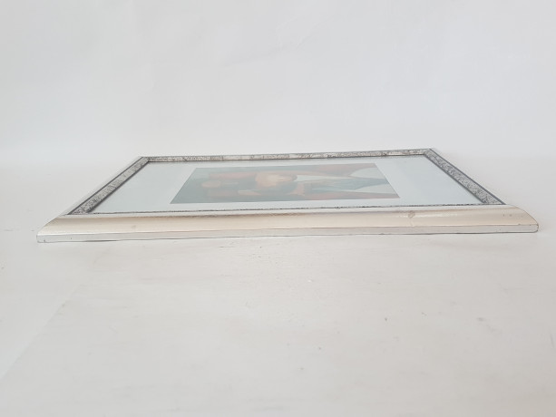 Картина винтажная "Женщина с веером " Пабло Пикассо, деревянная рама, 24 x 34 см, Германия, 1960-70гг.