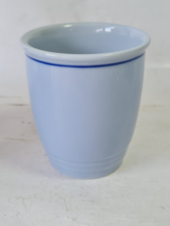 Набор чайный винтажный Lilien Porzellan в голубых тонах: кувшин, 6 чашек, Австрия, 1960-70гг.