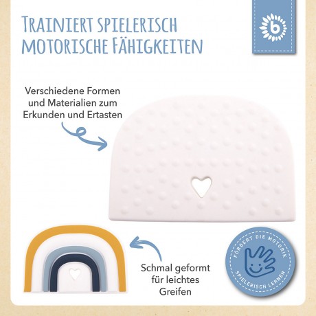 bieco Silikon Beissring Baby 10cm Zahnungshilfe Bunt Beissring Motorikspielzeug Schloss Beissringe Силиконовое кольцо для прорезывания зубов для детей 10 см
