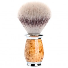 Muhle PURIST Rasierpinsel Silvertip Fibre Griffmaterial Karelische Maserbirke  Помазок PURIST Silvertip Fibre Материал ручки Карельская курчавая береза