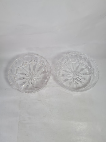 Набор вазочек винтажных Walther Glas, хрусталь, 2 шт., 17 см, Германия, 1970-80гг.