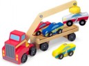Melissa  Doug Magnetischer Autoverladekran aus Holz mit Fahrzeugen Деревянный магнитный автомобильный кран с транспортными средствами