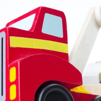 Melissa  Doug Magnetischer Autoverladekran aus Holz mit Fahrzeugen Деревянный магнитный автомобильный кран с транспортными средствами