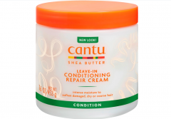 Cantu Shea Butter Leave In Conditioning repair cream Haarkur 453 g, Канту Несмываемый крем-кондиционер c маслом Ши (Карите) для увлажнения и лечения ломких сухих волос, 453г