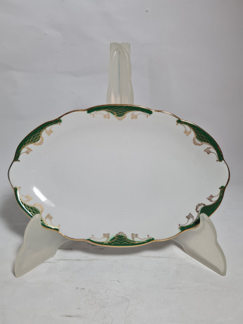 Тарелка сервировочная винтажная Galvani Keramik, керамика, 20 х 13 см, Италия, 1960-70гг.