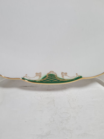 Тарелка сервировочная винтажная Galvani Keramik, керамика, 20 х 13 см, Италия, 1960-70гг.