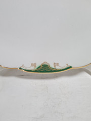 Тарелка сервировочная винтажная Galvani Keramik, керамика, 20 х 13 см, Италия, 1960-70гг.